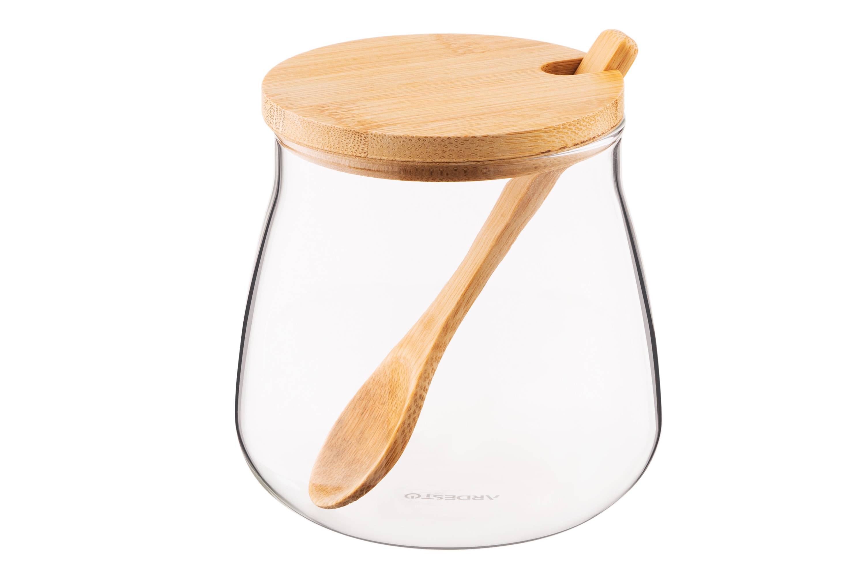 Ємність для зберігання Ardesto Банка AR1350BHS 500 мл, скло, бамбук фото №3