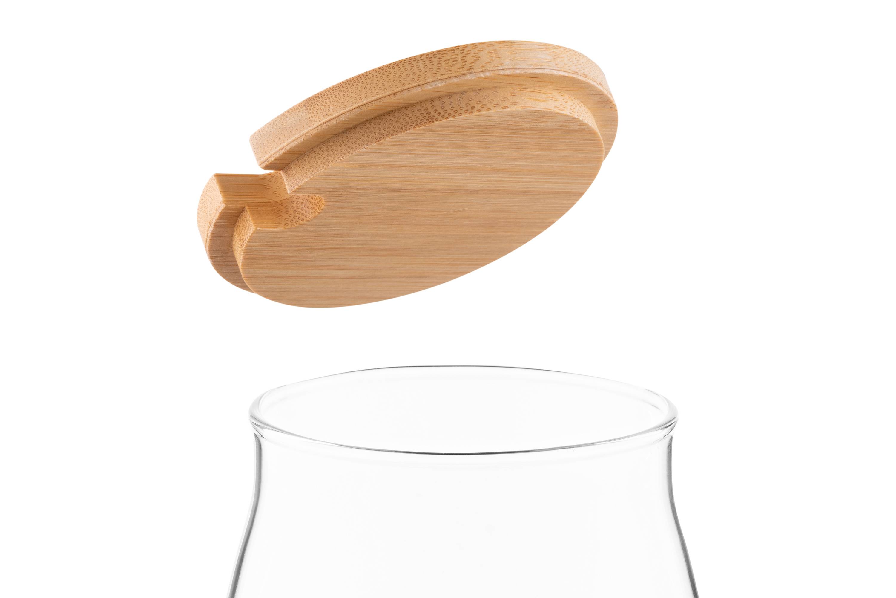 Ємність для зберігання Ardesto Банка AR1350BHS 500 мл, скло, бамбук фото №4