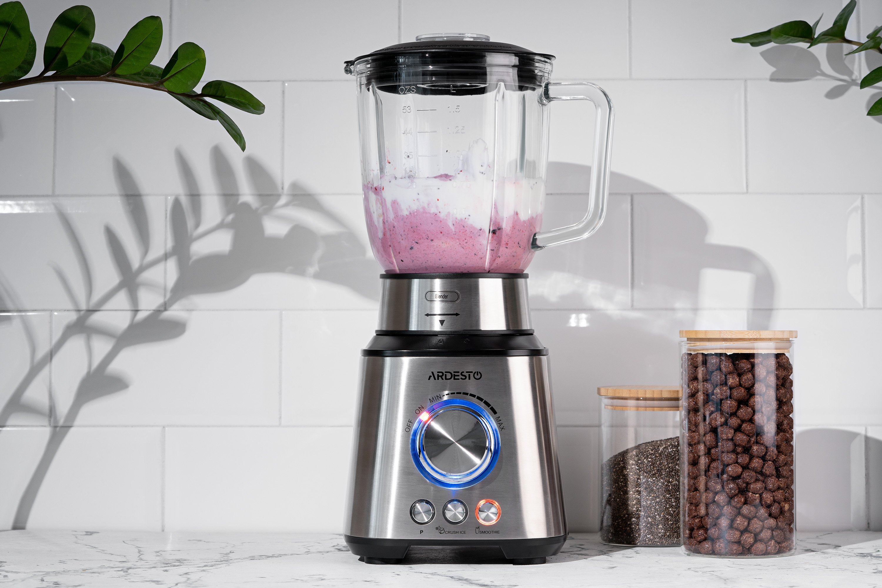 Ємність для зберігання Ardesto Банка AR1376BLR 760 мл, скло, бамбук фото №2