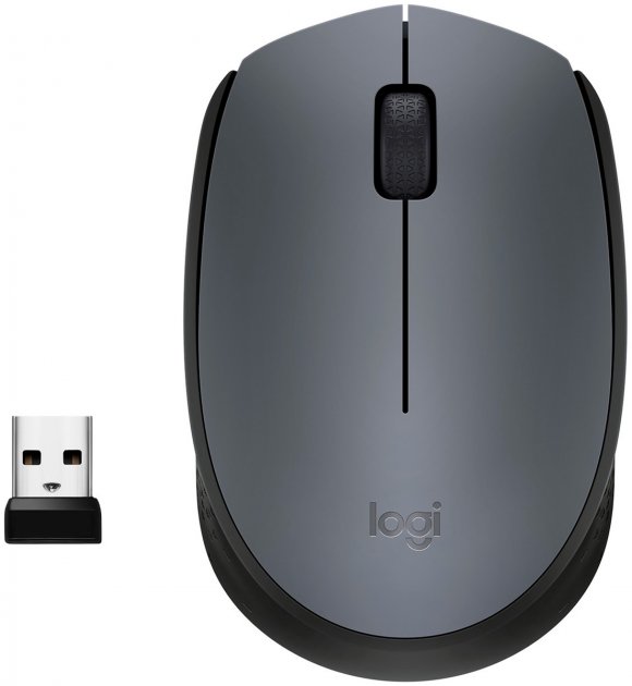 Компьютерная мыш Logitech M170 чорний з сірим