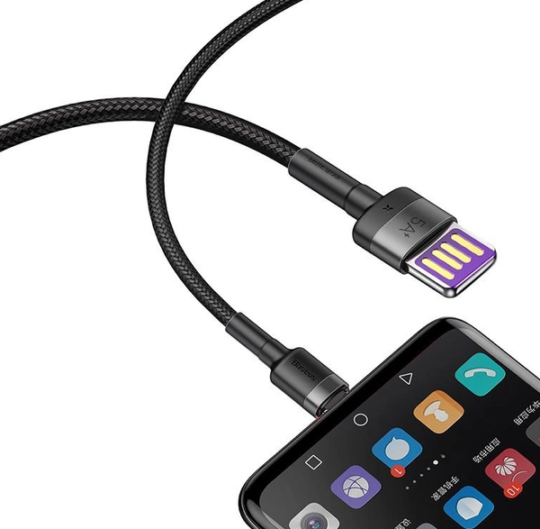 Baseus Cafule HW QC USB Double-sided Blind Interpolation For Type-C 40W 1m Gray Black фото №2