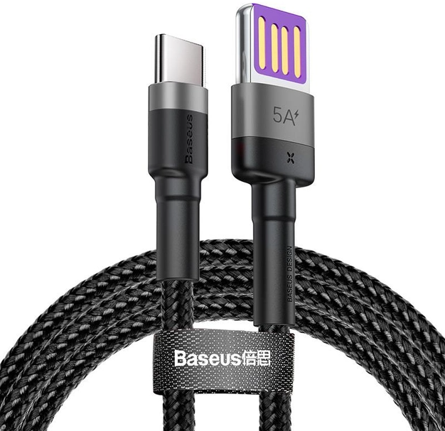 Baseus Cafule HW QC USB Double-sided Blind Interpolation For Type-C 40W 1m Gray Black