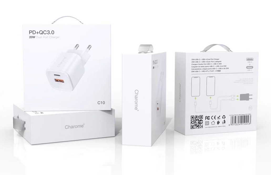 МЗП Charome C10 Pure PD QC3.0 20W Charger White фото №2