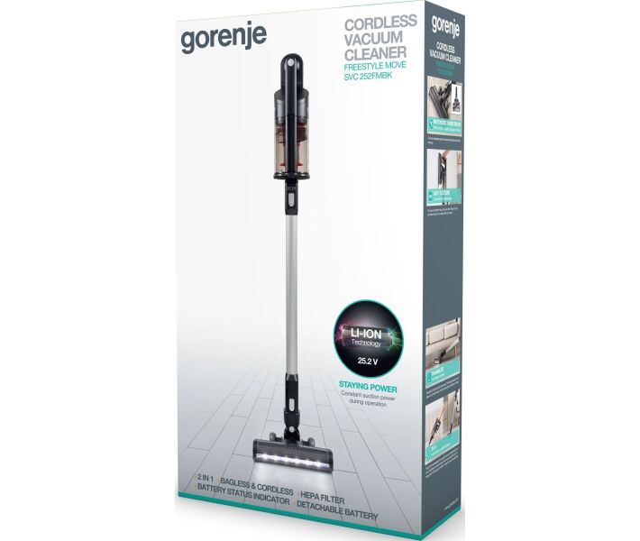 Пилосос Gorenje SVC252FMBK (VC3931-GS) фото №6