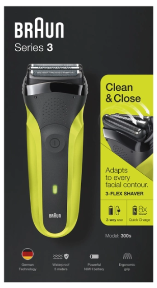  Бритва Braun 300s Series 3 black/green фото №2