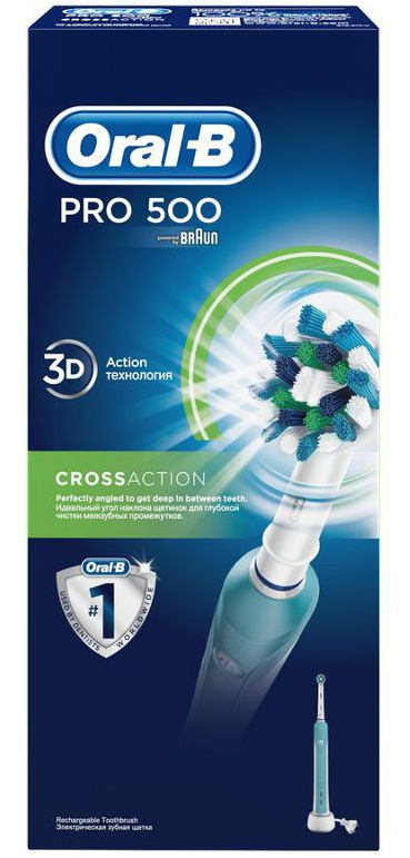 Зубна щітка Braun Oral-B PRO 500 Cross Action фото №4