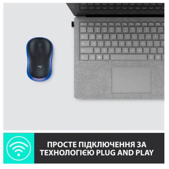 Компьютерная мыш Logitech Wireless M185 Blue фото №10