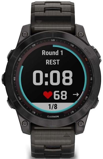 Smart часы Garmin fenix 7 Sapph Sol, Carbon Gray DLC Ti w/DLC Ti Bracelet, GPS (010-02540-39) фото №2