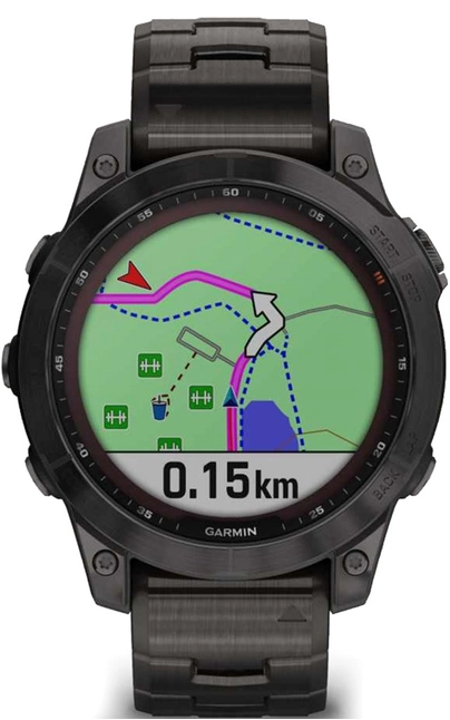 Smart часы Garmin fenix 7 Sapph Sol, Carbon Gray DLC Ti w/DLC Ti Bracelet, GPS (010-02540-39) фото №4