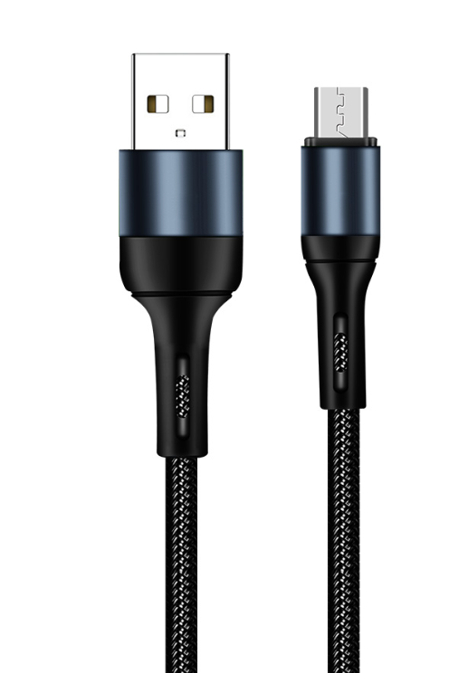 Colorway USB - MicroUSB (nylon) 2.4А 1м чорний (CW-CBUM045-BK) фото №4
