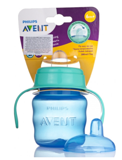 Посуд для дітей Avent Чашка-непроливайка SCF551/05 блакитна 200 мл 6  1 шт. фото №4