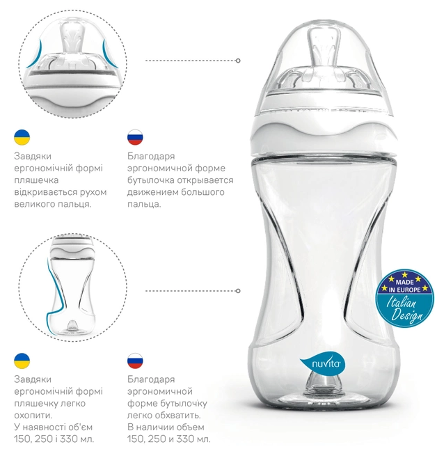 Пляшечка для годування Nuvita Антиколікова NV6012GREEN, 150 мл фото №5