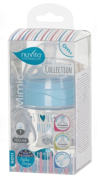 Пляшечка для годування Nuvita Антиколікова NV6011AZZURO, 150 мл фото №2