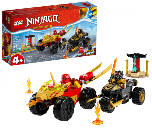 Конструктор Lego Ninjago Кай та Рас: Битва на машині та мотоциклі (71789)