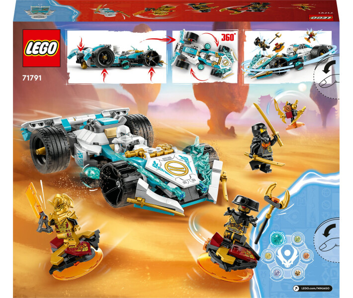 Конструктор Lego Ninjago Суперсила дракона Зейна автомобіль для перегонів спін-джитсу (71791) фото №7