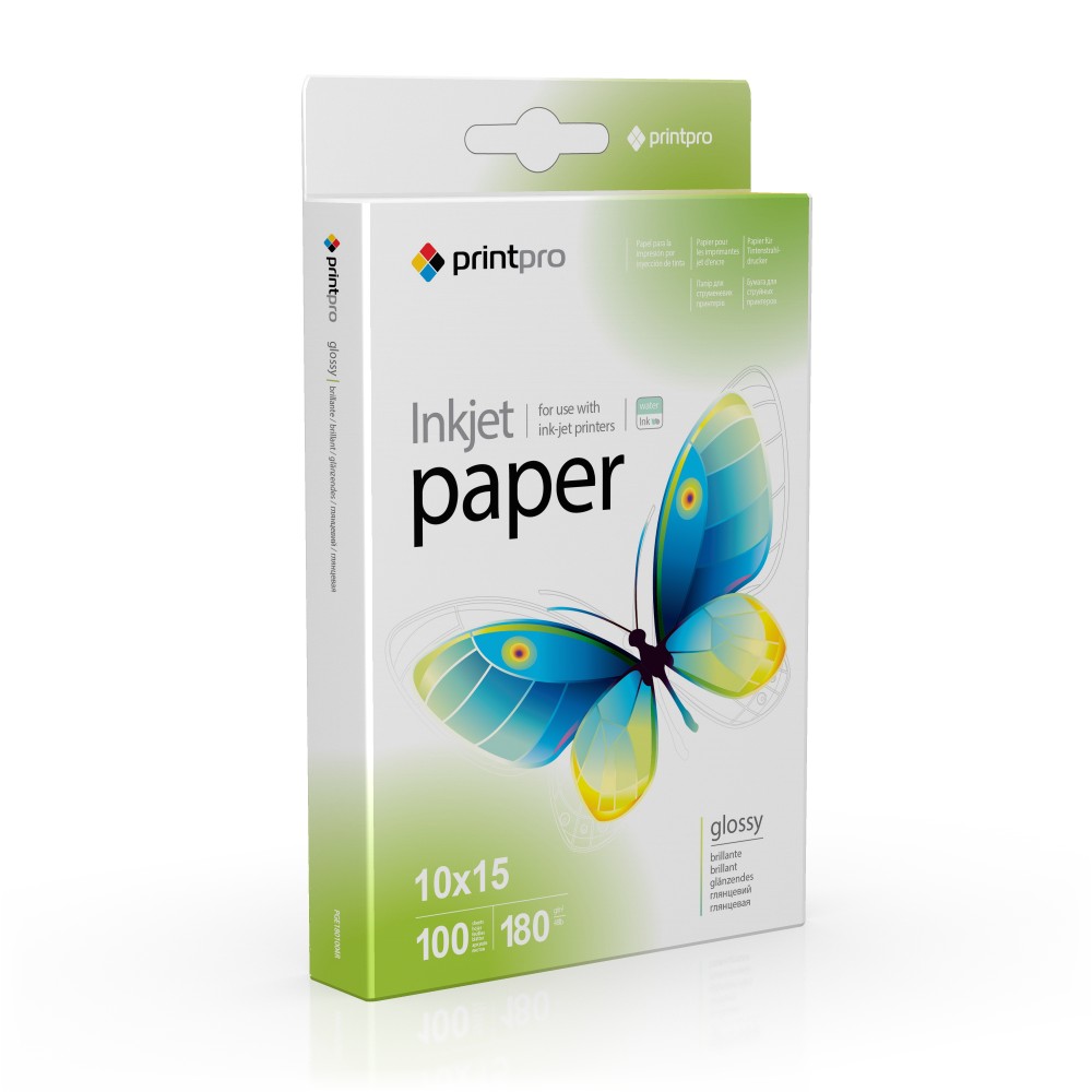 Бумага офисная PRINT PRO PrintPro глянц. 180г/м, 10x15 PG180-100