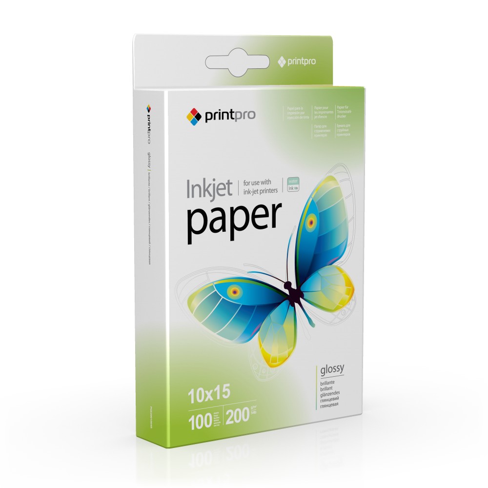 Бумага офисная PRINT PRO PrintPro глянц. 200г/м, 10x15 PG200-100
