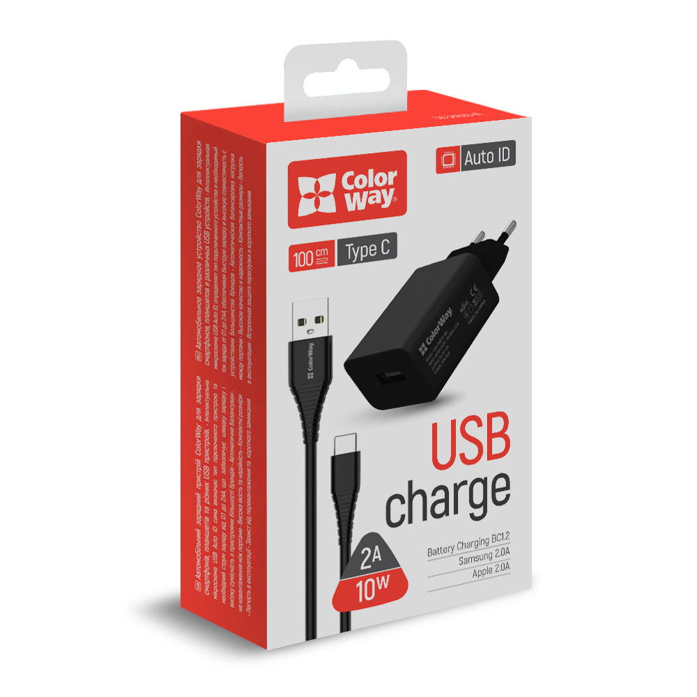 МЗП Colorway 1USB Huawei Super Charge/Quick Charge 3.0, 4A (20W) белое