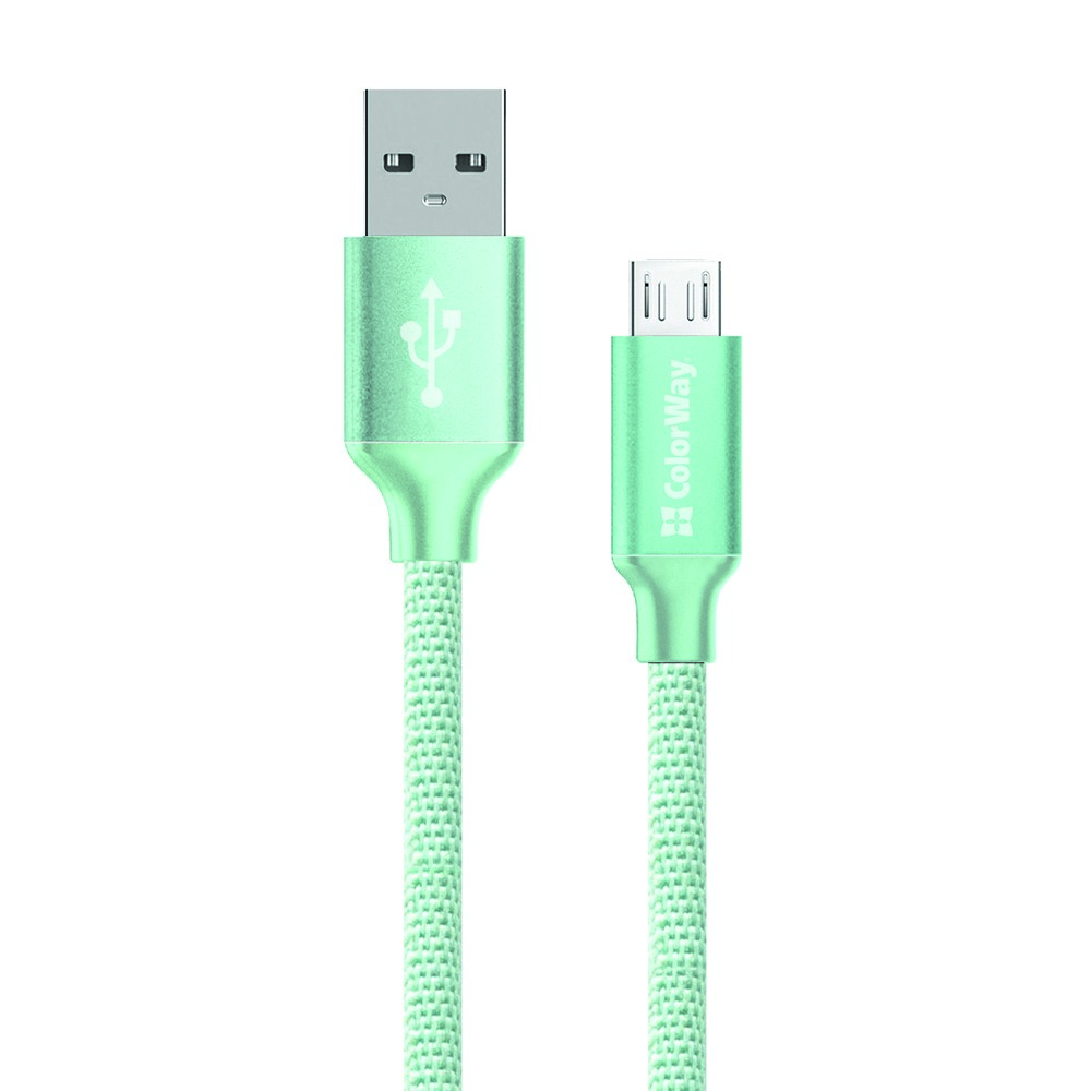 Colorway USB - MicroUSB 2.1А 1м м'ятний CW-CBUM002-MT фото №2