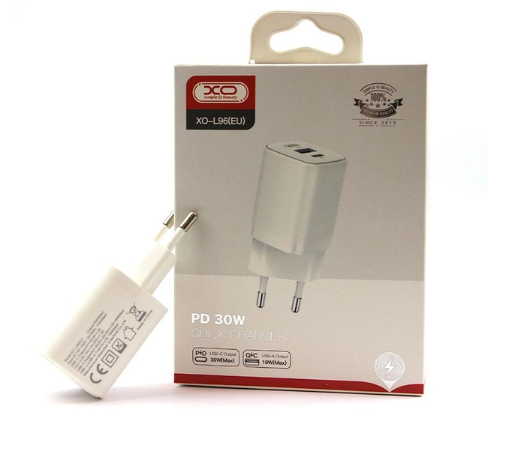 МЗП XO L96 PD 30W/1 USB 1 USB-C White