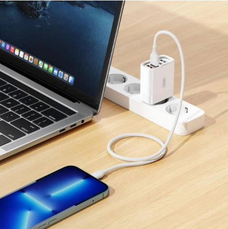 МЗП XO L100 36W (18W/1USB   2.4A/3 USB)   Type-C фото №4
