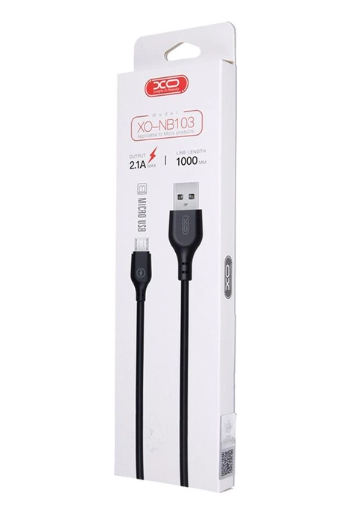 XO microUSB NB103 2.1A/1m Black фото №2