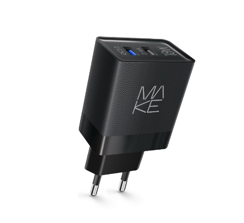 МЗП MAKE 18W QC3.0 2.4A Black (MCW-322QBK)
