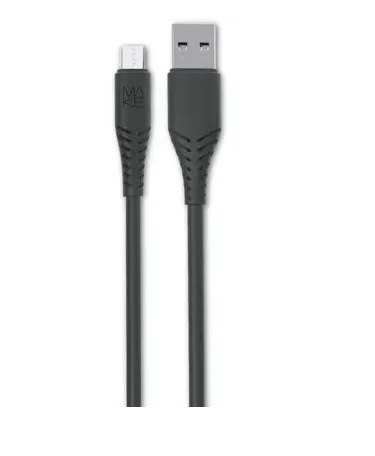 MAKE USB to MicroUSB 2.4A 1м PVC Black (MCB-MP1BK)