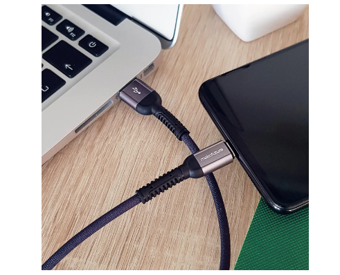 MAKE USB to Type-C 3A 1м Denim Grey (MCB-CD10GR) фото №3