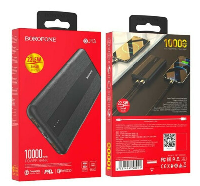 Мобільна батарея Borofone BJ13 Sage fully compatible 10000mAh 22.5W Black фото №4