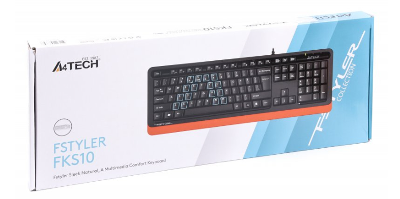 Клавиатура A4Tech FKS10 USB Orange фото №4