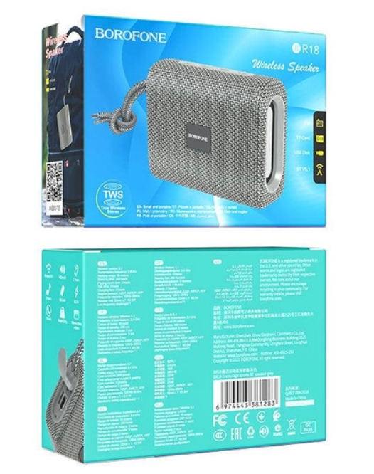 Портативна колонка Borofone BR18 Encourage sports BT speaker Grey фото №2