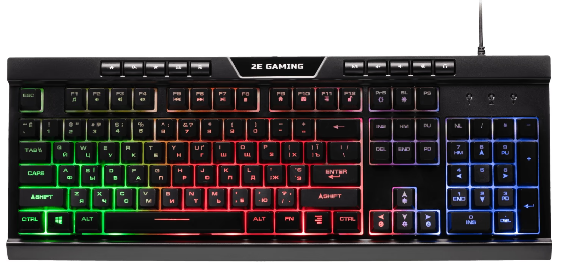 Клавиатура 2E GAMING KG300 LED USB Black UKR