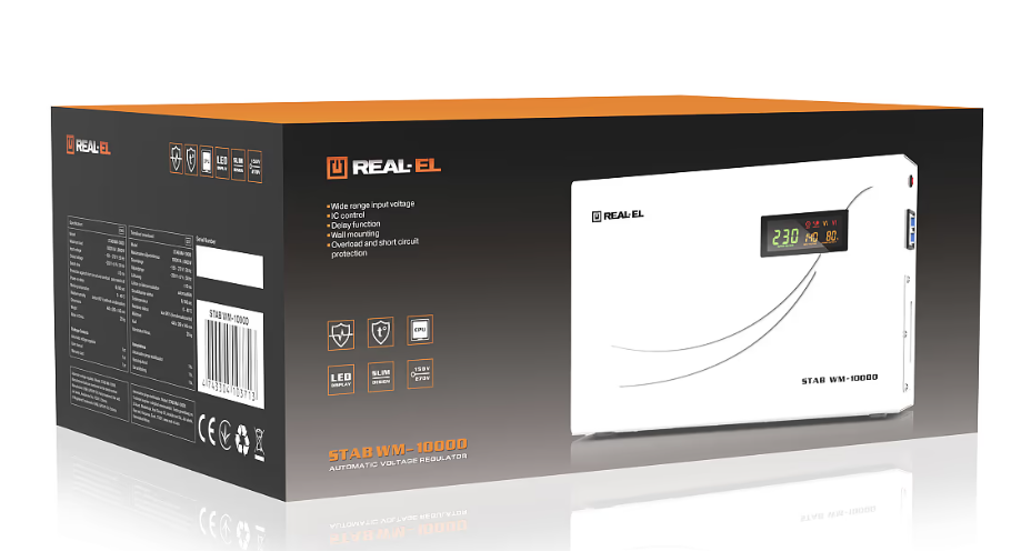 Стабилизатор напряжения REAL-EL STAB WM-10000 (EL122400015) фото №9