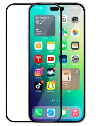 Защитное стекло ATG iPhone 14 Pro Max 5D Black (тех.пак)