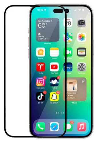 Защитное стекло ATG iPhone 14 Pro 5D Black (тех.пак)