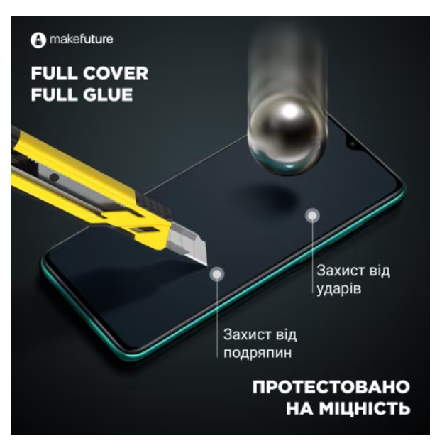 Защитное стекло MAKE Apple iPhone 14 Pro (MGF-AI14P) фото №4
