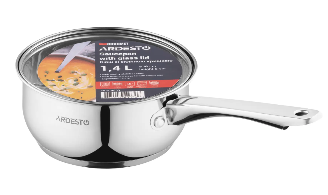 Ківш Ardesto Gemini Gourmet Spoleto AR1914GSS 1.4 л фото №4