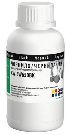 Чорнила для принтера Colorway Epson TX650 200мл Black EW650BK