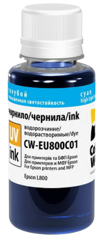 Чорнила для принтера Colorway Epson UV L800 100мл Cyan EU800C