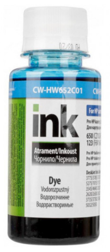 Чорнила для принтера Colorway HP 650/652/123 100мл Cyan HW652С
