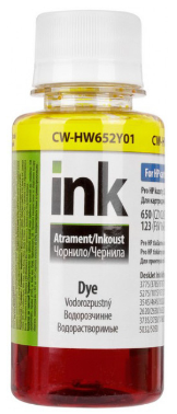 Чорнила для принтера Colorway HP 650/652/123 100мл Yellow HW652Y