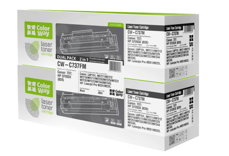 Картридж Colorway CANON (737) MF211/MF212w/MF216n DUAL PACK (CW-C737FM) фото №4