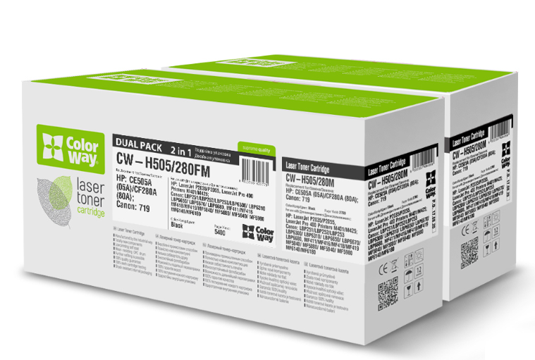 Картридж Colorway HP (CE505A/CF280A) LJ P2035/P2055/M425dn DUAL PACK (CW-H505/280FM)