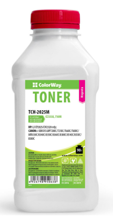 Тонер Colorway HP CLJ CP2025/2020/CM2320 Magenta 90g/bottle