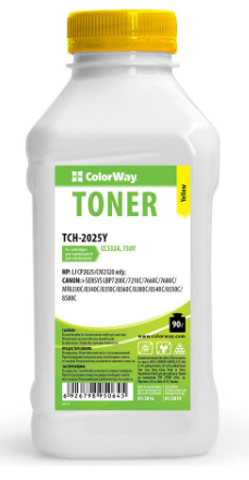 Тонер Colorway HP CLJ CP2025/2020/CM2320 Yellow 90g/bottle