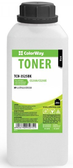 Тонер Colorway HP CLJ CP3525 Black 290g/bottle