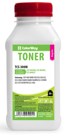 Тонер Colorway Samsung CLP-300/310/320/325 Magenta 50g/bottl