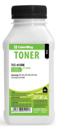 Тонер Colorway Samsung CLP-615/620ND/670ND Black 80g/bottl