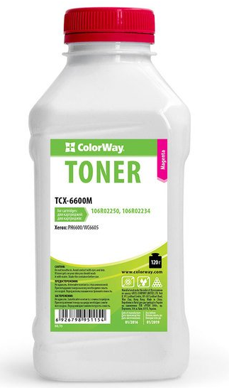 Тонер Colorway Тонер ColorWay Xerox Phaser 6600/WC6605 Magenta (120 g/bottle)